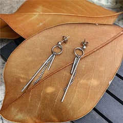 Xiao Jun Fringed Chain Stud Earrings