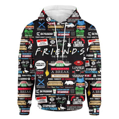 Unisex Friends 3d Printed Loose Hoodie