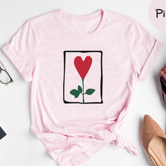 Women's Friends Rachel Green Heart Flower T-Shirt
