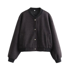 Women's Solid Color Casual Short Jacket
