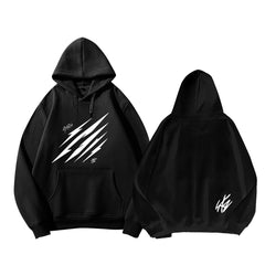 Casual Kpop Logo Printed Pullover Hoodie