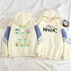Trendy Kpop Pullover Casual Contrast Hoodie