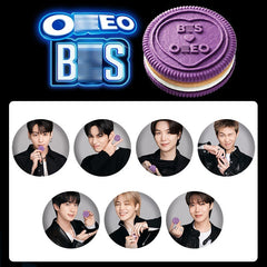 BANGTAN Oreo Tinplate Badge Mirror Keychain