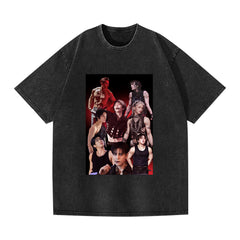 Vintage KPOP Sexy Poster Washed T-shirt