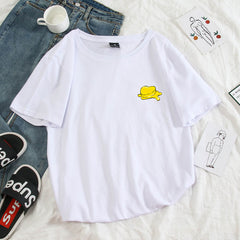 Lovely BUTTER Short Sleeve Pullover Crew Neck T-Shirt