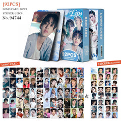 60pcs Blue Lips Photocard Sticker
