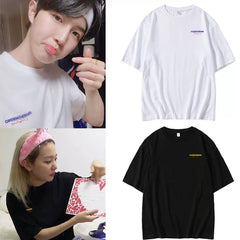 Seulgi Letter Printed Cotton T-Shirt