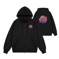 HANJIN Same PLANET EARTH Printed Zipper Hoodie