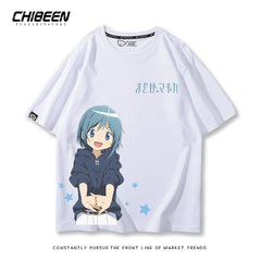 Versatile Anime Print Short-sleeved Top