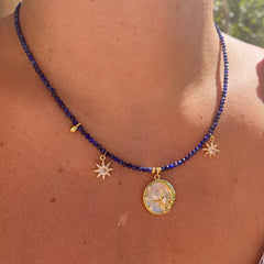 Star Moon Beaded Necklace