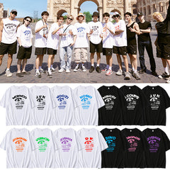 Unisex Kpop Round Neck Loose T-shirt
