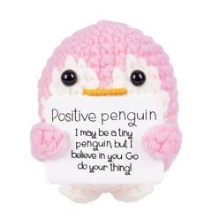 Positive Penguin Crocheted Doll