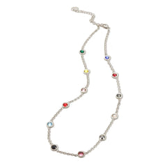Taylor Colored Diamond Collarbone Chain