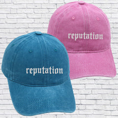 Vintage Washed Reputation Embroidery Baseball Cap