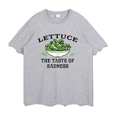 Unisex Tom Spider Lettuce Letter Print Short-sleeved T-shirt