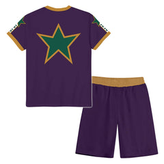 Men's Jotaro Kujo Digital Print T-shirt and Shorts Co-ords Cosplay Costume