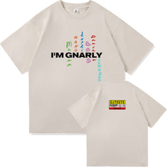 Unisex Kpop Gnarly Letter Printed T-Shirt