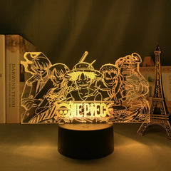 Colorful Luffy 3D Night Light