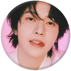 KPOP Tinplate Badge Pendant Mirror Keychain