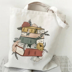 Vintage Just A Girl Who Loves Books Canvas Tote Bag