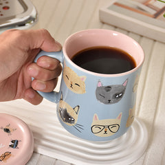 Cartoon Cat Ceramic Mug
