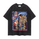 Retro Jojo Anime Short-sleeved Washed T-shirt