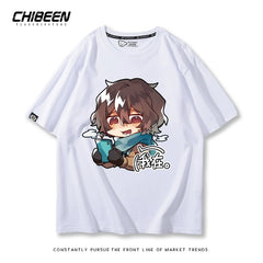 Unisex Anime Graphic Print Short-sleeved T-shirt
