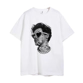 Graphic Print Short-sleeved Sports T-shirt