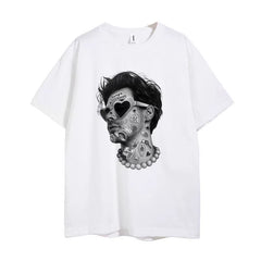 Graphic Print Short-sleeved Sports T-shirt