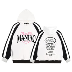 KPOP Album MANIAC Logo Color Block Hoodie