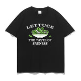 Unisex Tom Spider Lettuce Letter Print Short-sleeved T-shirt