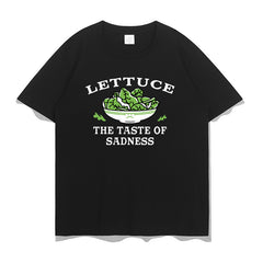 Unisex Tom Spider Lettuce Letter Print Short-sleeved T-shirt