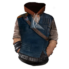 Unisex Jedi Digital Printed Cosplay Loose Hoodie