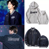 TXT ACT TOMORROW Print Stand-up Collar Jacket Top
