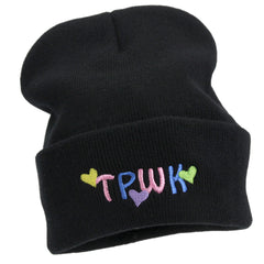 Letter Embroidered Knitted Hat