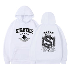 SKZ Logo Printed Pullover Hoodie Top