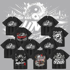 SKZ World Tour Run It LOGO Printed Tee