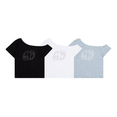 Winter Same Slim-fit Off-the-shoulder T-shirt