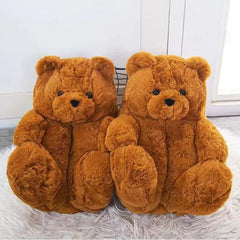 Teddy Bear Fur Slippers