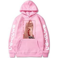 Unisex Anime Print Pullover Hoodie