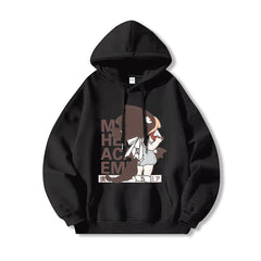 Men's Anime Graphic Print Loose Hoodie