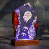 Millennium Falcon Galaxy Resin Lamp