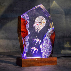 Millennium Falcon Galaxy Resin Lamp