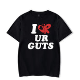 Unisex Olivia GUTS Letter Print Loose T-shirt