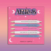 5 Zodiac Themed Press Ballpoint Pen Set