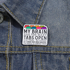 Typical ADHD Brain Funny Enamel Pin