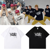 KPOP Graffiti Short-sleeved Cotton T-shirt