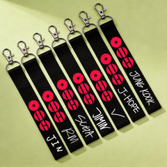 BANGTAN Name Tag Keychain Lanyard