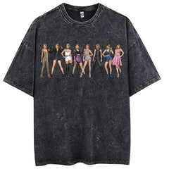Retro Casual Taylor Printed Crew Neck T-shirt