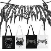 Trendy Kpop Logo Zipper Tote Bag